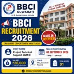 BBCI Guwahati Recruitment 2026 for Project Technical Support Staff III with ₹28,000 salary and walk-in interview on 08 September 2026