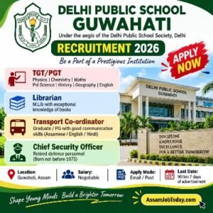 DPS Guwahati Recruitment 2026 – TGT PGT Librarian Transport Coordinator and Chief Security Officer Vacancy