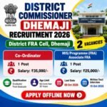 District Commissioner Dhemaji Recruitment 2026 – 2 vacancies under District FRA Cell