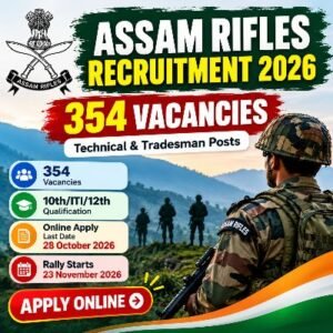 Assam Rifles Recruitment 2026 – 354 Technical and Tradesman Vacancies